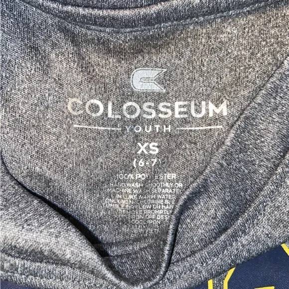 GO BLUE! Michigan Colosseum Youth Heather Gray T-Shirt XS - Picture 2 of 3